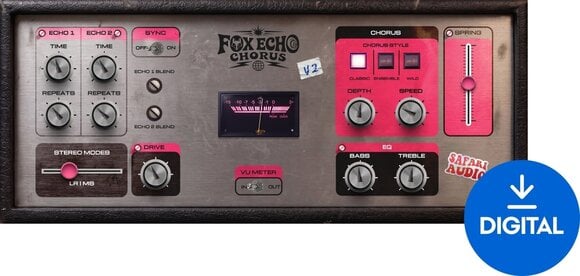 Студійне програмне забезпечення Plug-In ефект Safari Audio Fox Echo Chorus V2 (Цифровий товар) - 1