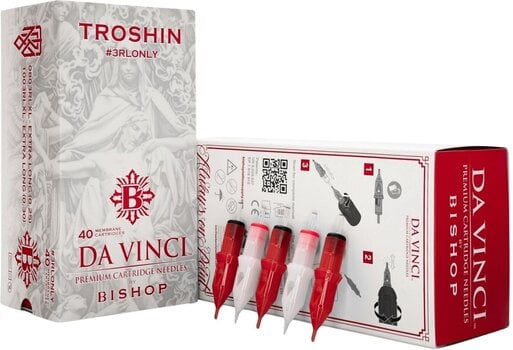 Тату-картриджі з голками Bishop Tattoo Supply Da Vinci V2 Artist Series Dmitry Troshin Набір картриджів 3RL 0,25 mm-0,30 mm 40 pcs - 1