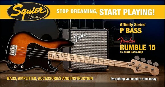 Fender Squier Precision Bass Affinity Pack, Brown Sunburst