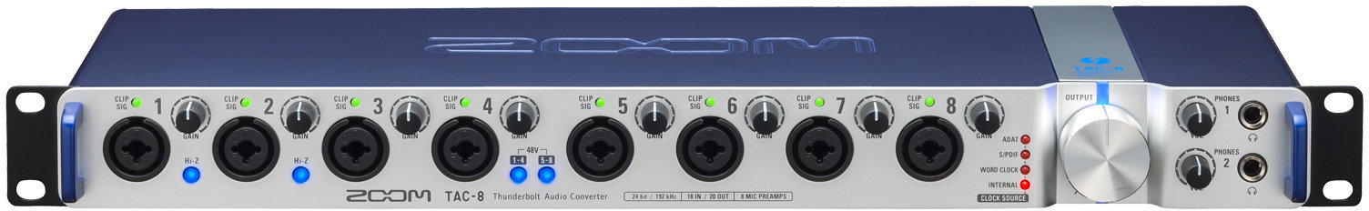 Interface de áudio Thunderbolt Zoom TAC-8
