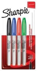 Маркери та олівці для тату Sharpie Fine & Ultra Fine Маркер 0,9 mm Мікс 4 Шт.