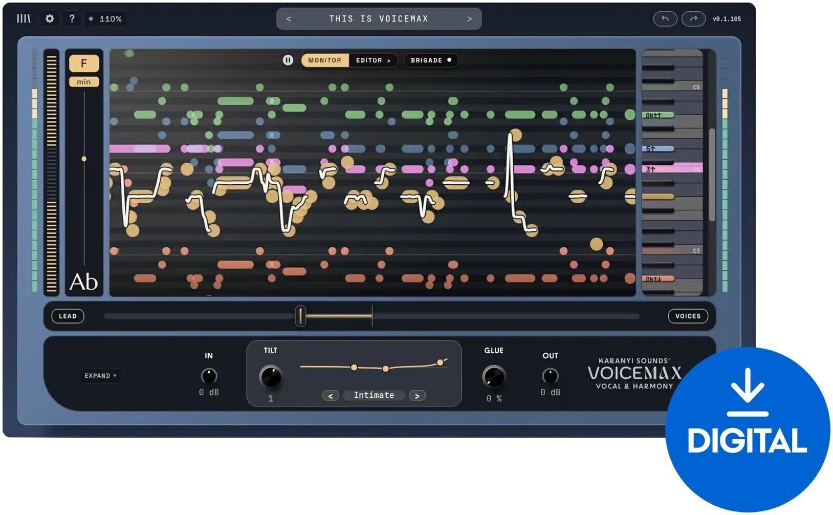 Procesador de efectos de complemento de software Karanyi Sounds Voicemax (Producto digital)