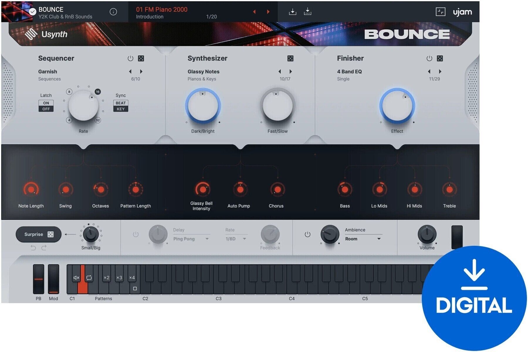 VST Instrument UJAM Usynth BOUNCE Loyalty Offer (Producto digital)