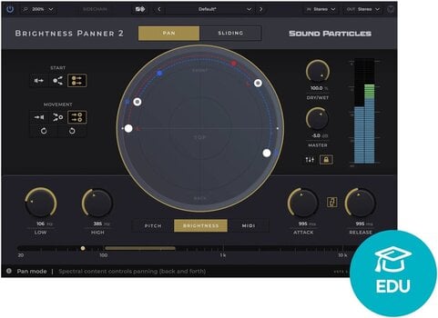 Procesador de efectos de complemento de software Sound Particles Brightness Panner 2 - EDU (Producto digital) - 1