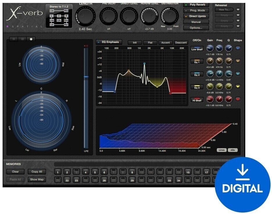 Procesador de efectos de complemento de software DUY Audio X-Verb (Producto digital)