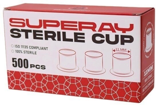 Tattoo-verbruiksmaterialen Superay Sterile Inktcups 11 x 10 mm 500 pcs