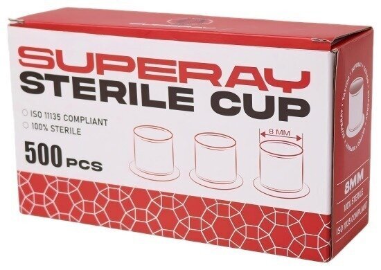 Витратні матеріали для тату Superay Sterile Ковпачки для фарби 8 x 10 mm 500 pcs