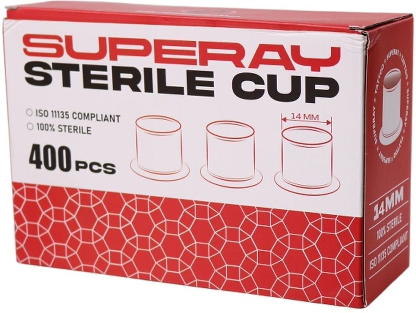 Consumabile pentru tatuaj Superay Sterile Căpăcele pentru cerneală 14 x 12 mm 400 buc