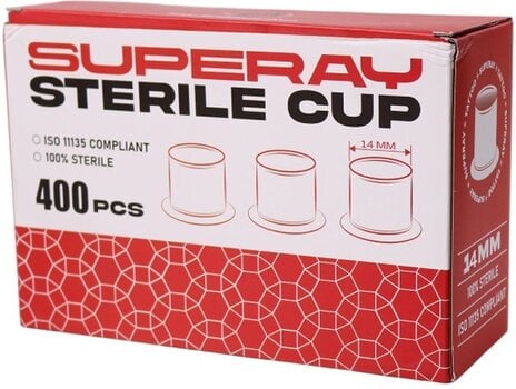 Consumabile pentru tatuaj Superay Sterile Căpăcele pentru cerneală 14 x 12 mm 400 buc - 1