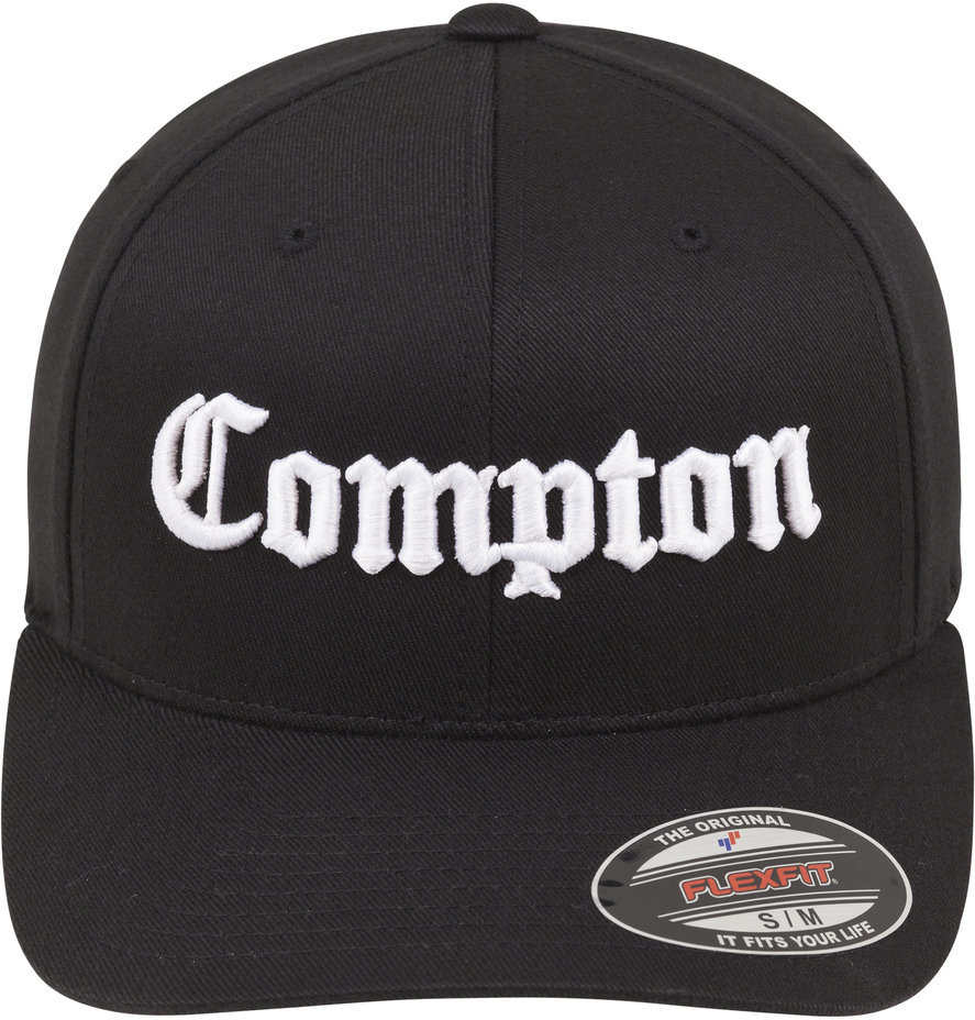 Hoed pet Compton Flexfit Cap Black/White S/M