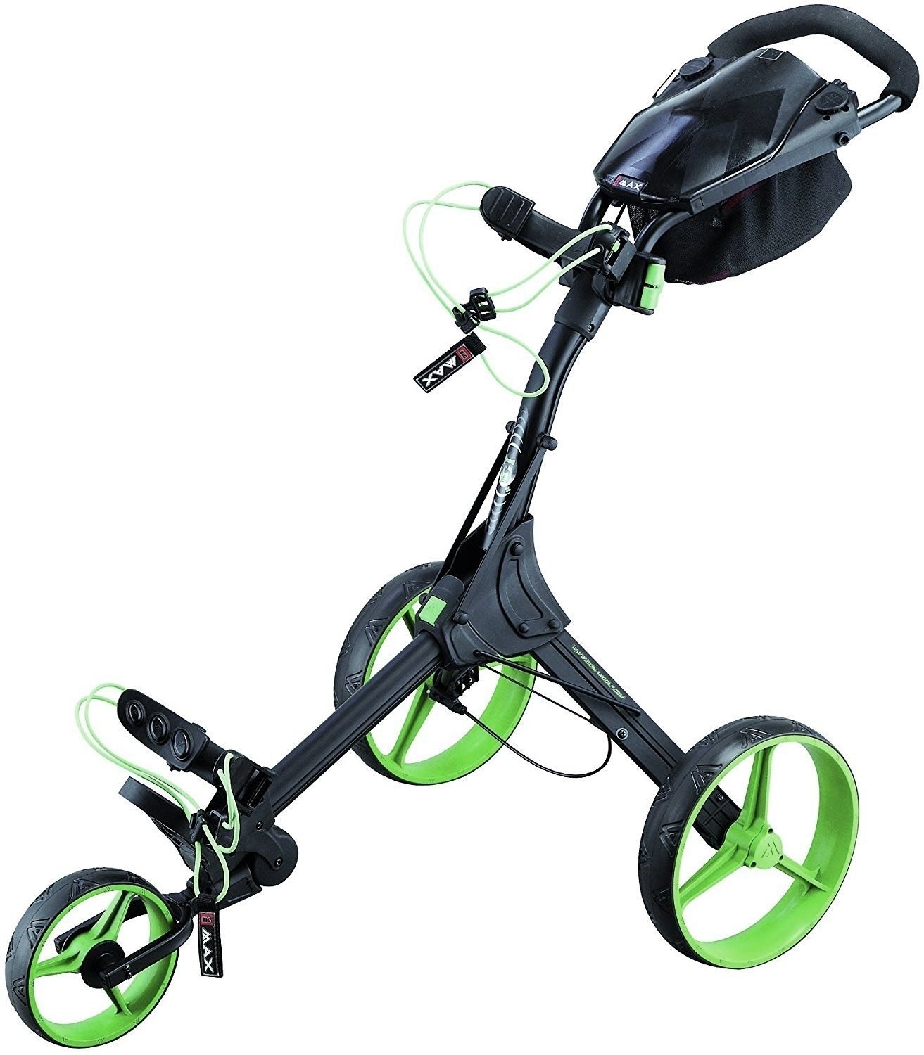 Manuální golfové vozíky Big Max IQ+ Black/Lime Manuální golfové vozíky