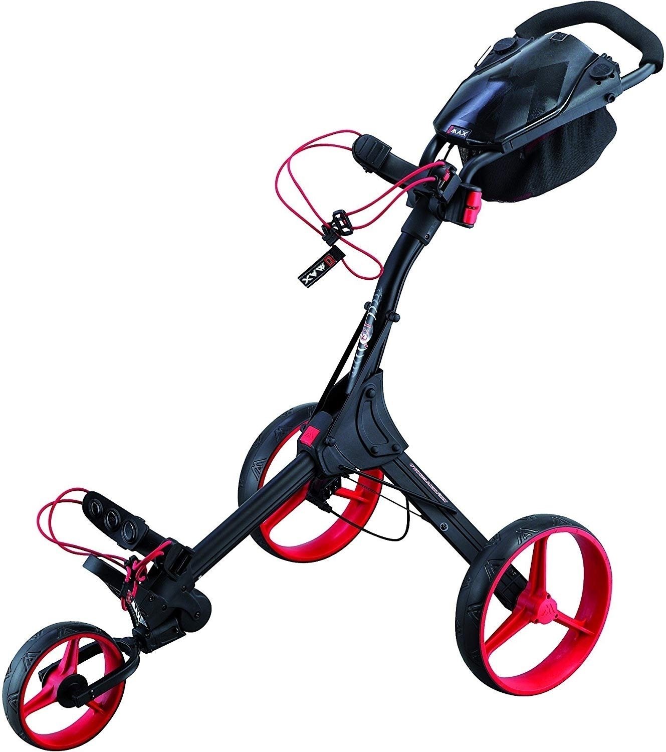 Manuální golfové vozíky Big Max IQ+ Black/Red/Black Manuální golfové vozíky