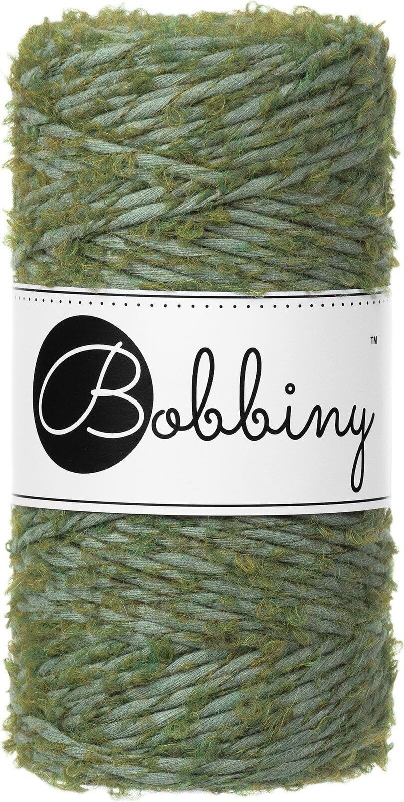 Cord Bobbiny Boucle Macrame Cord 3 mm 100 m Eucalyptus Green Cord