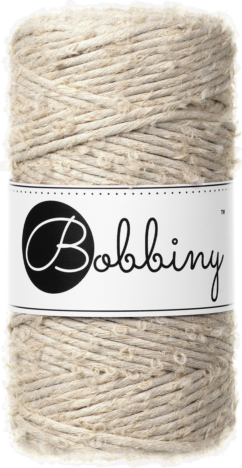 Cord Bobbiny Boucle Macrame Cord 3 mm 100 m Beige Cord