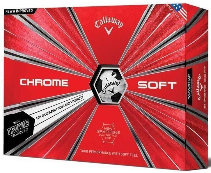 Balles de golf Callaway Chrome Soft 2018 Truvis Balls Black