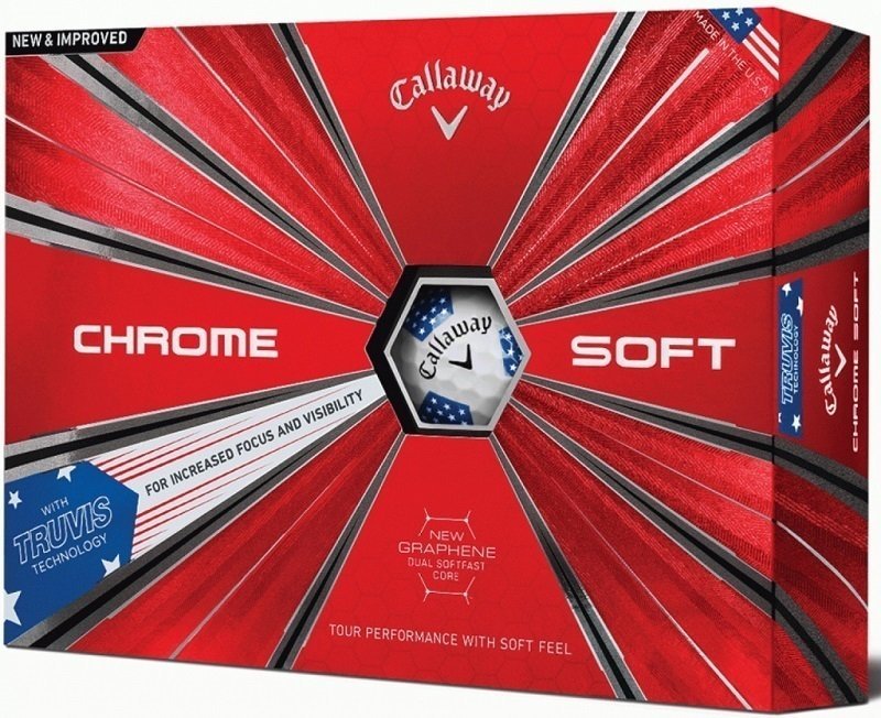 Piłka golfowa Callaway Chrome Soft 18 Truvis Blue