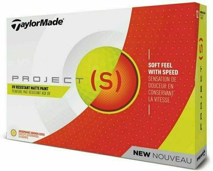 Piłka golfowa TaylorMade Project (s) Matte Yellow - 1
