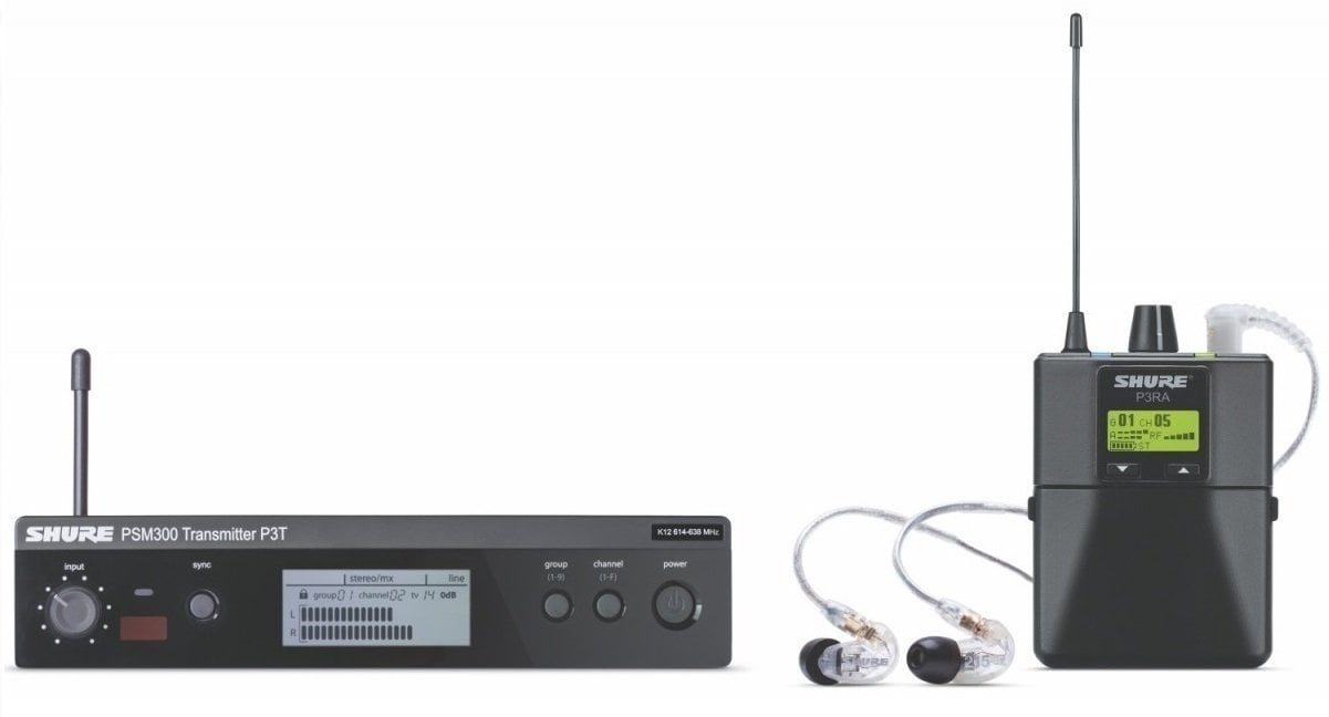 Système sans fil In-Ear Shure P3TERA215CL PSM 300 H20: 518–542 MHz