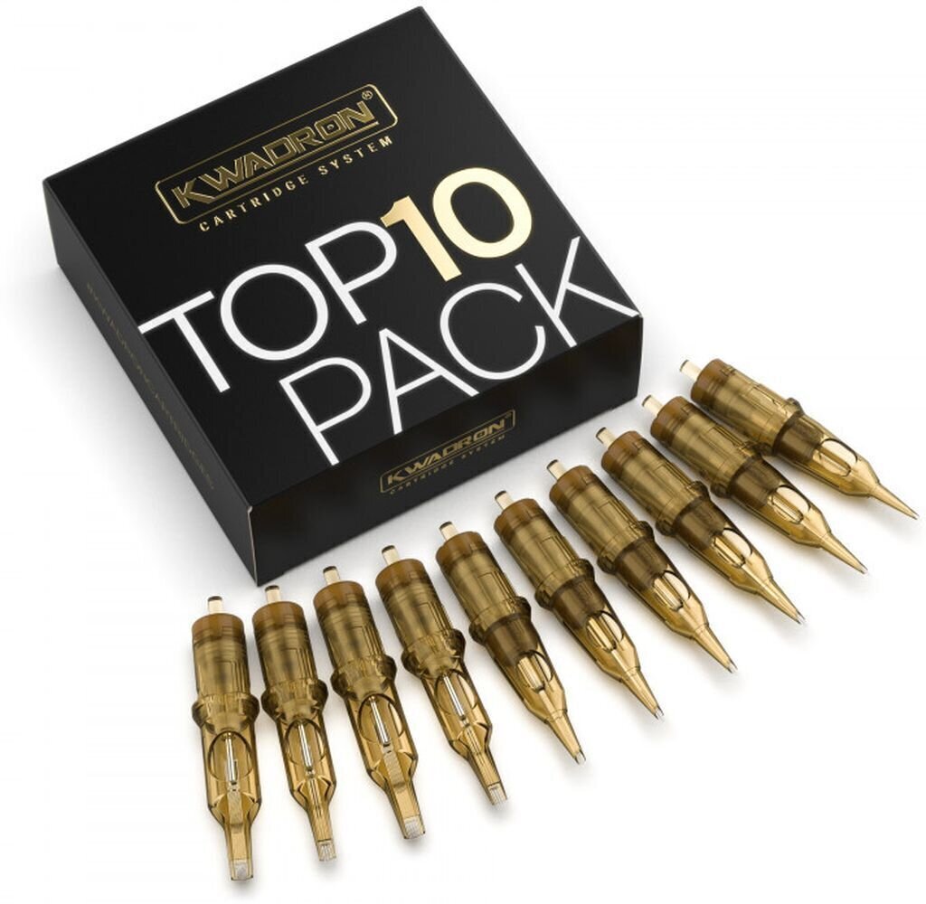 Тату-картриджі з голками Kwadron Top10 Pack Sample Pack Набір картриджів 10 Шт.