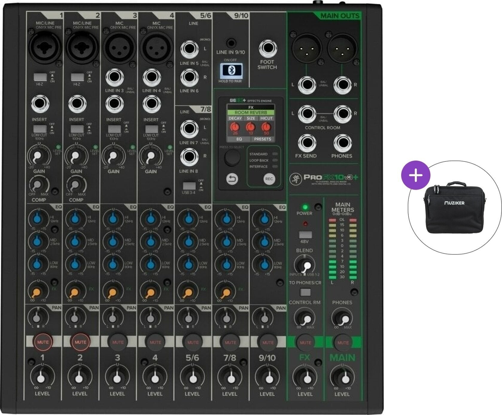 Аналоговий мікшер Mackie ProFX10v3+ Basic SET Аналоговий мікшер