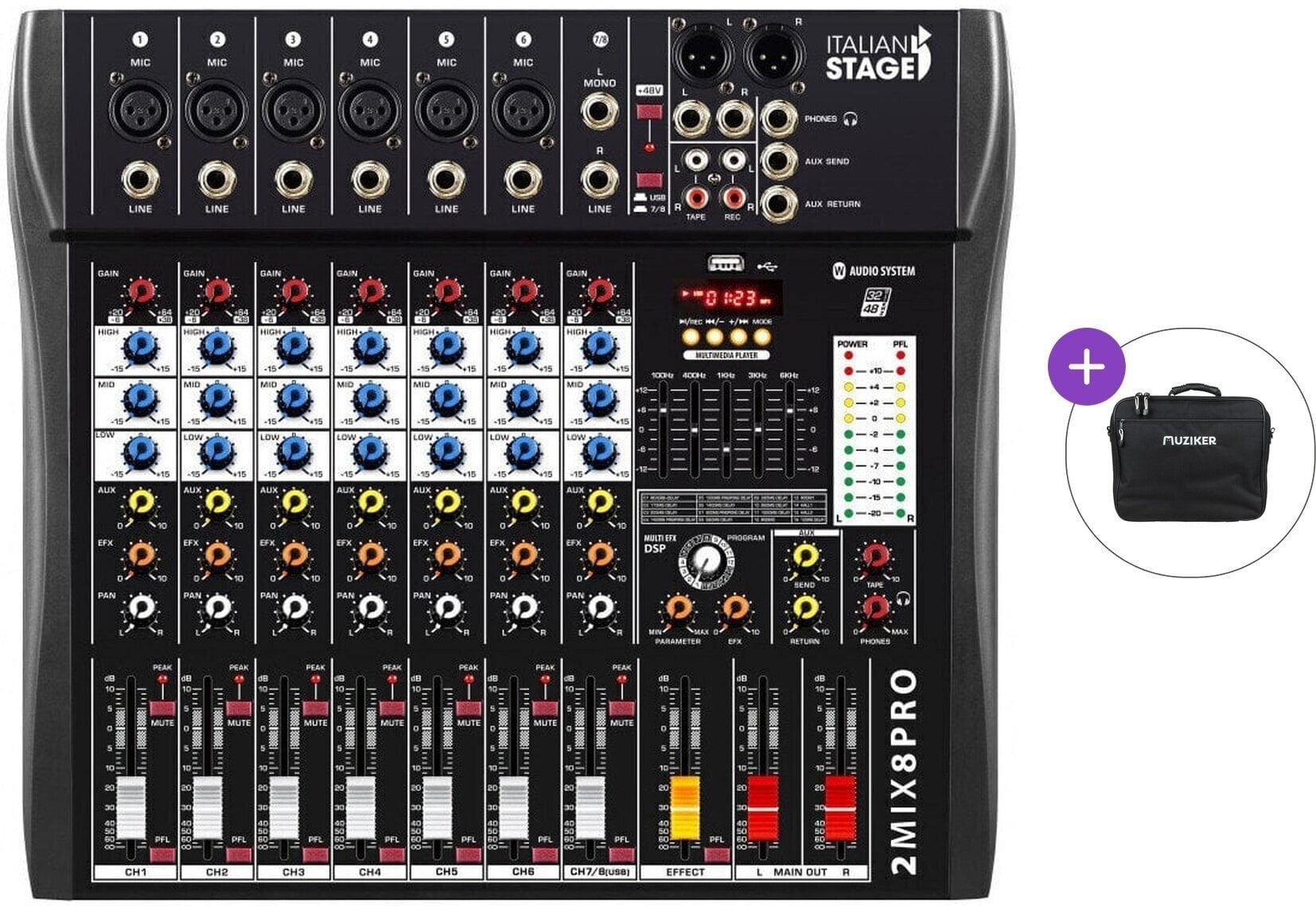 Miksebord Italian Stage 2MIX8PRO Basic SET Miksebord