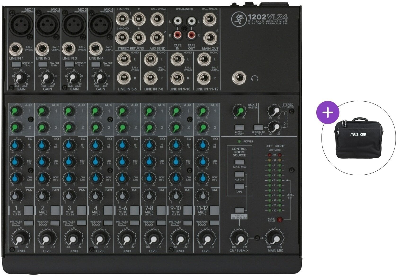 Mesa de mezclas Mackie 1202VLZ4 Basic SET Mesa de mezclas