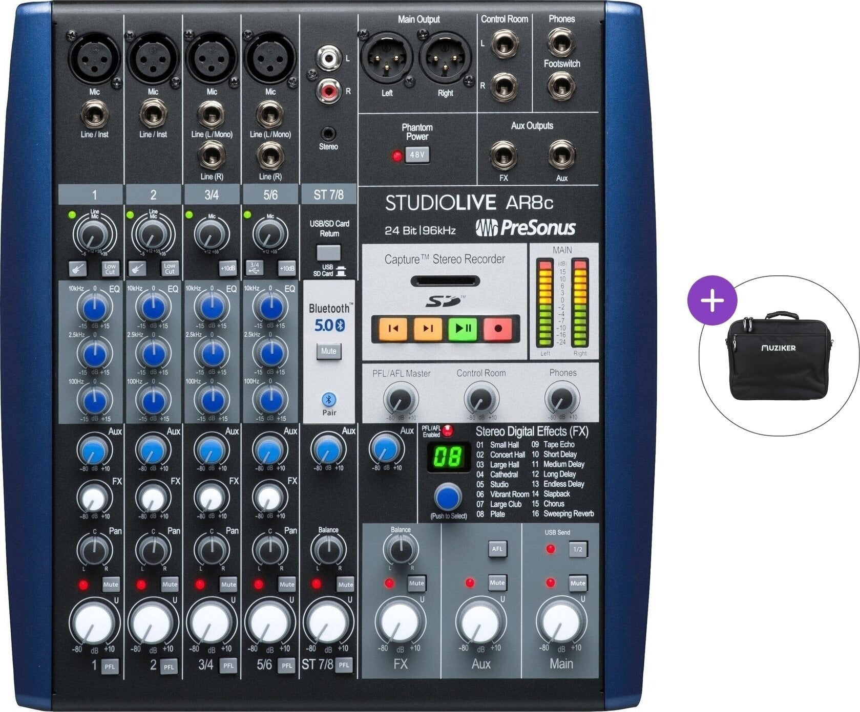 Mesa de mezclas Presonus StudioLive AR8c Basic SET Mesa de mezclas
