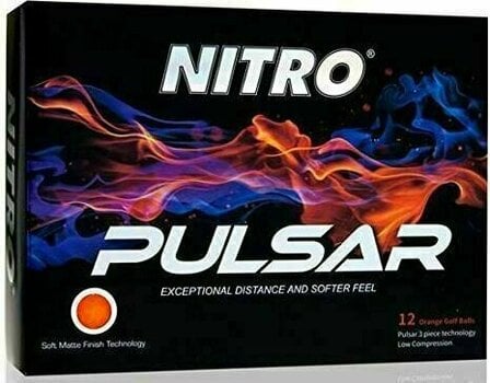 Golfová loptička Nitro Pulsar Orange - 1