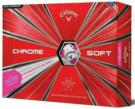 Balles de golf Callaway Chrome Soft 18 Truvis Pink - 1