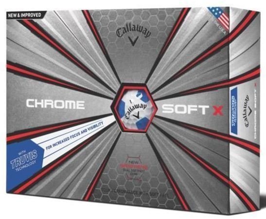 Golfball Callaway Chrome Soft X 18 Truvis Blue