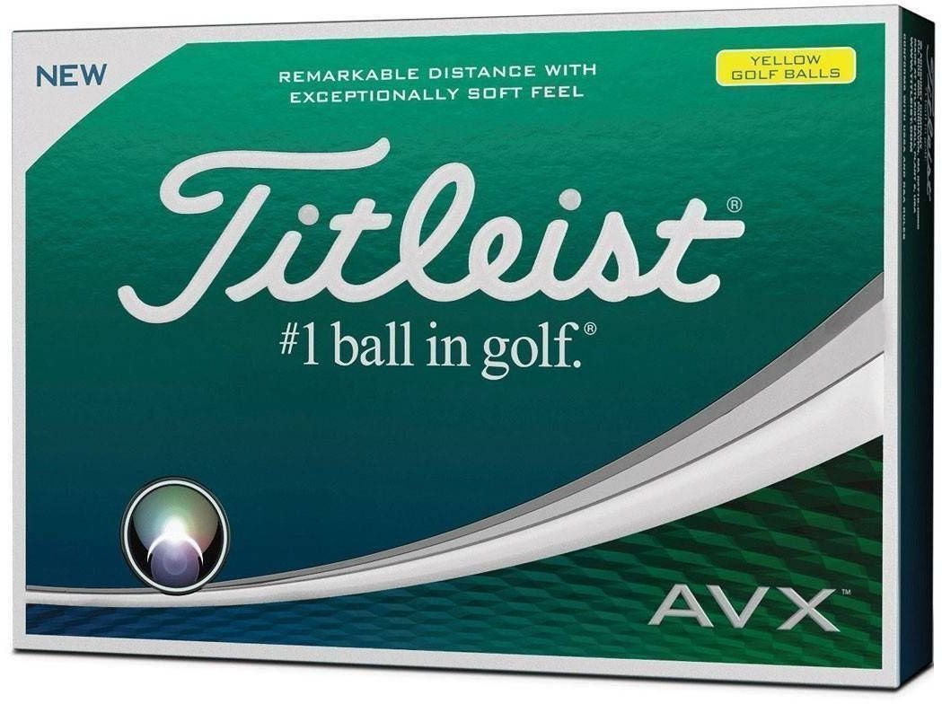 Нова топка за голф Titleist AVX Golf Balls Yellow 12 pack