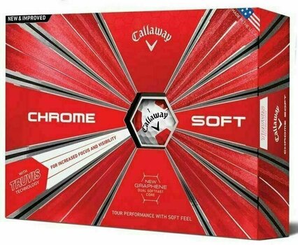 Golfball Callaway Chrome Soft 2018 Truvis Balls Red - 1