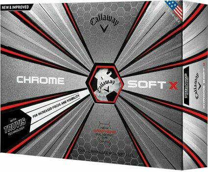 Golf žogice Callaway Chrome Soft X 18 Truvis Black - 1