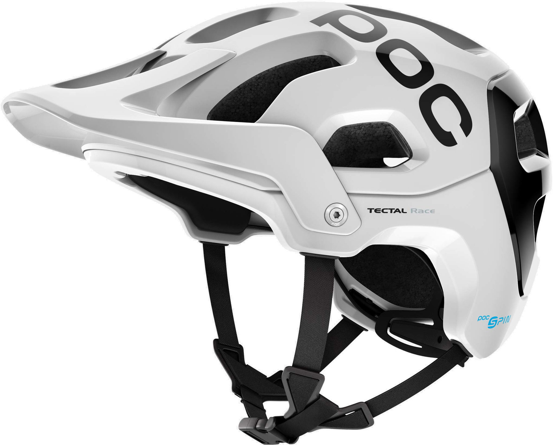 Cyklistická helma POC Tectal Race SPIN Hydrogen White/Uranium Black 55-58 Cyklistická helma