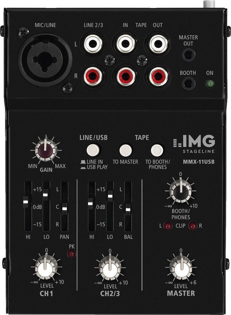 Table de mixage analogique IMG Stage Line MMX-11USB