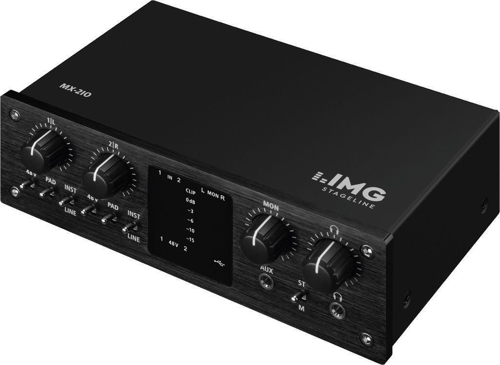 USB audio převodník - zvuková karta IMG Stage Line MX-2IO