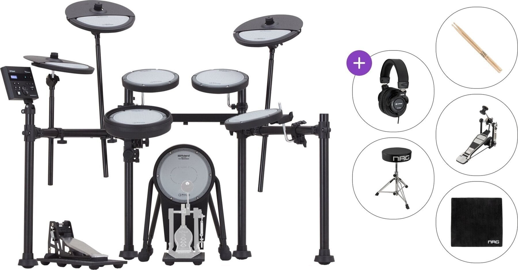 Elektronická bicí sada Roland VQD106 Standard SET Black Elektronická bicí sada