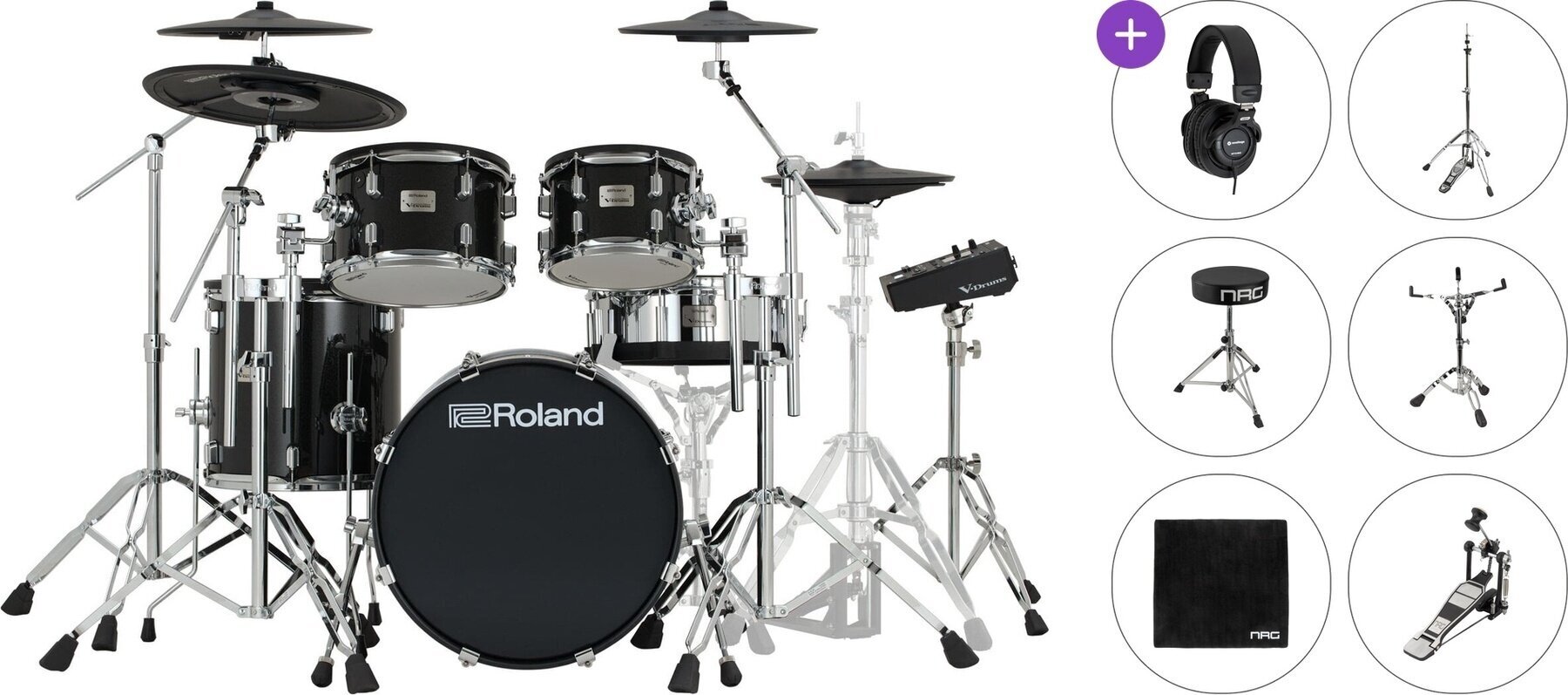 Batería electrónica Roland VAD516 Standard SET Black Batería electrónica