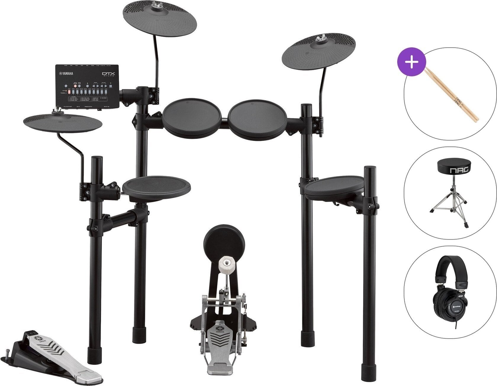 Elektronická bicí sada Yamaha DTX452K Basic SET Black Elektronická bicí sada