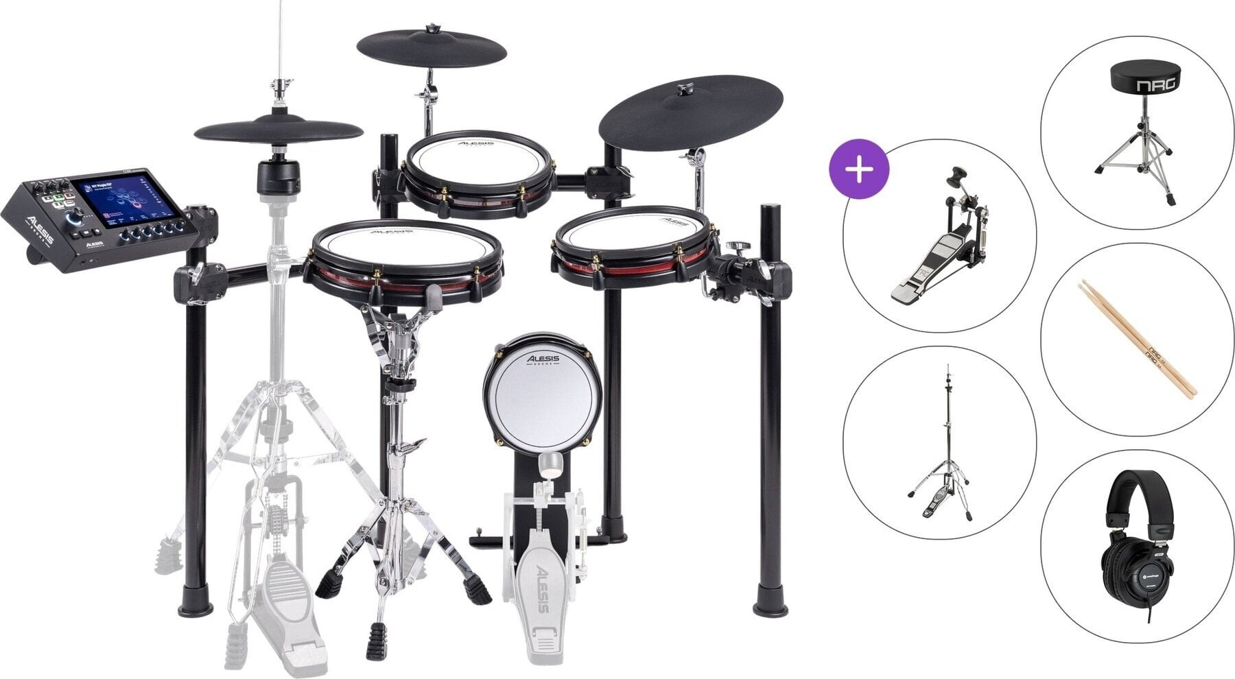 Elektronická bicí sada Alesis Strata Club Basic SET Black Elektronická bicí sada