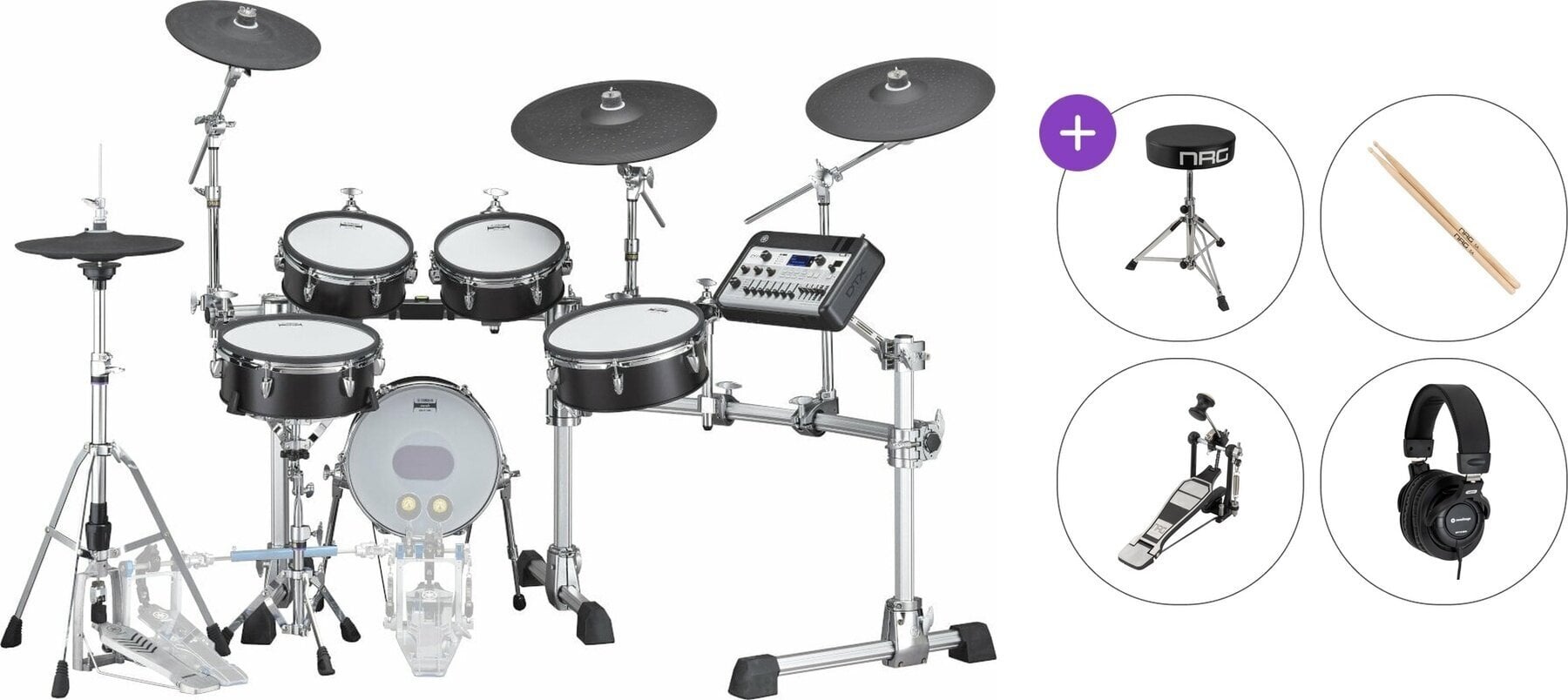 Elektronická bicí sada Yamaha DTX10K-M Basic SET Black Forest Elektronická bicí sada