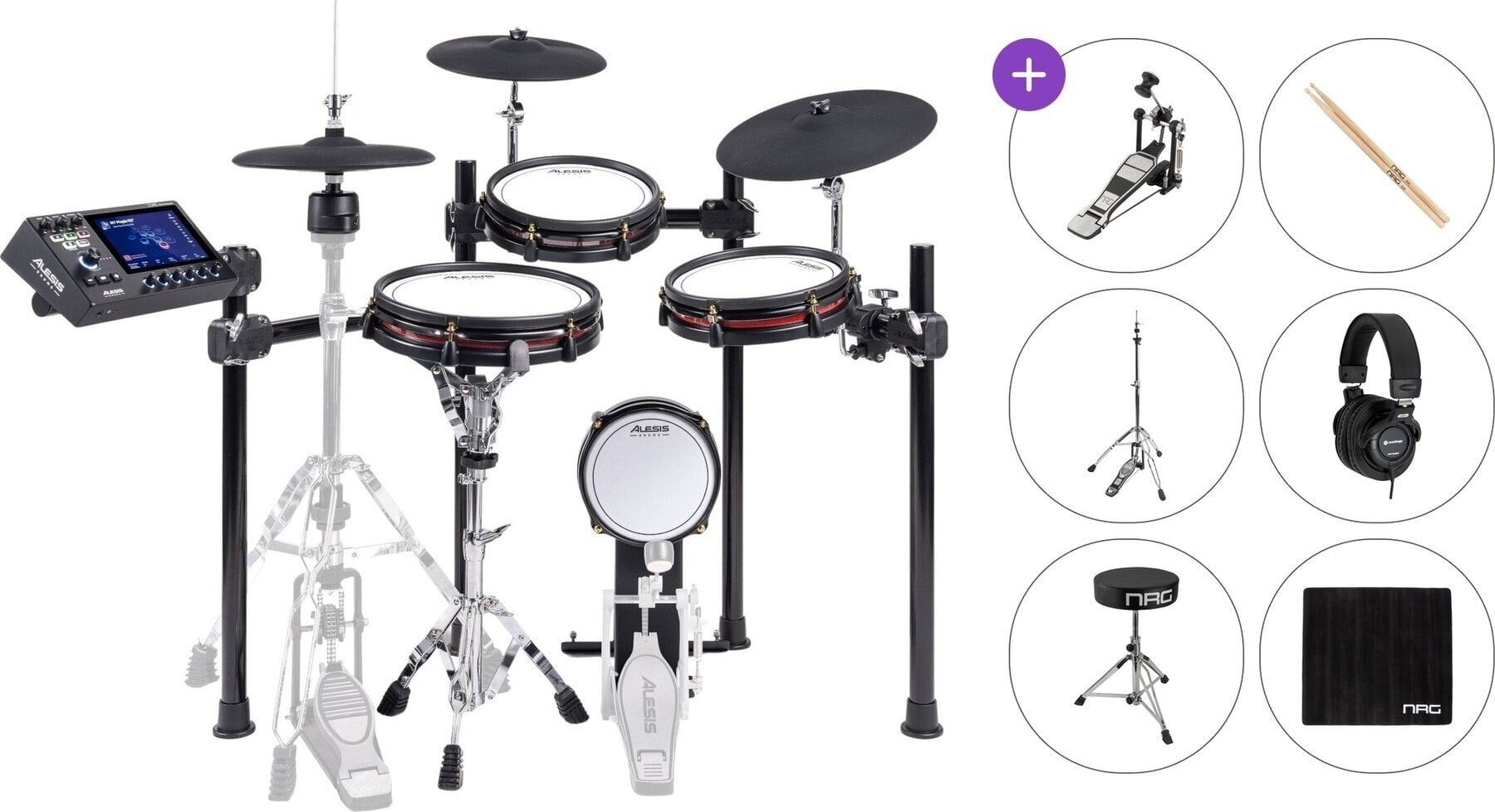 Elektromos dobszett Alesis Strata Club Standard SET Black Elektromos dobszett