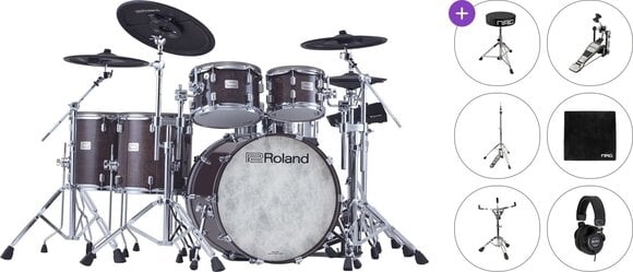 Elektronická bicí sada Roland VAD716 Standard SET Gloss Ebony Elektronická bicí sada - 1