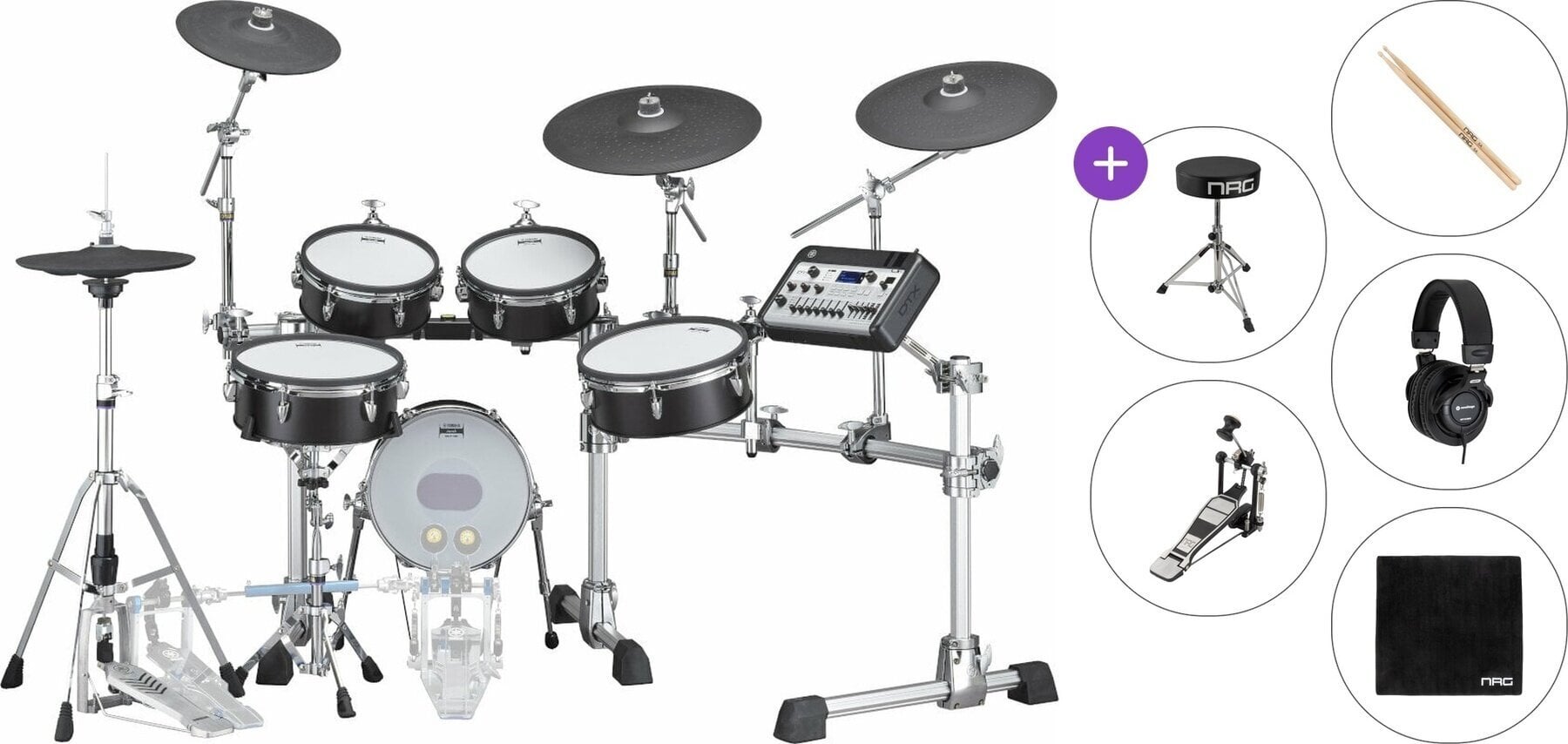Electronic Drumkit Yamaha DTX10K-M Standard SET Black Forest Electronic Drumkit