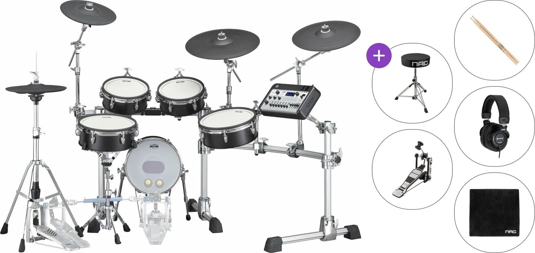 Electronic Drumkit Yamaha DTX10K-X Standard SET Black Forest Electronic Drumkit