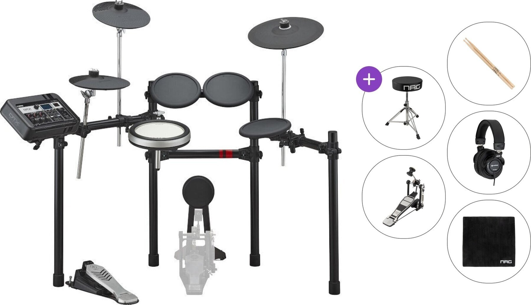 Sähkörumpusetti Yamaha DTX6K-X Standard SET Black Sähkörumpusetti