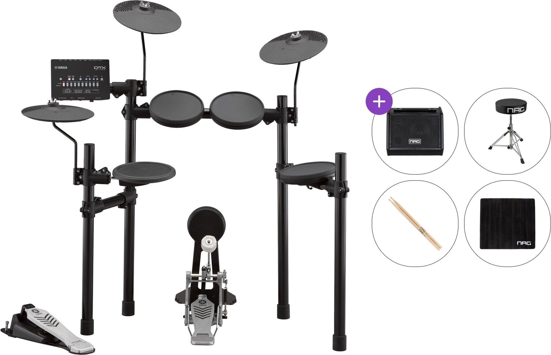Elektronická bicí sada Yamaha DTX452K Premium SET Black Elektronická bicí sada