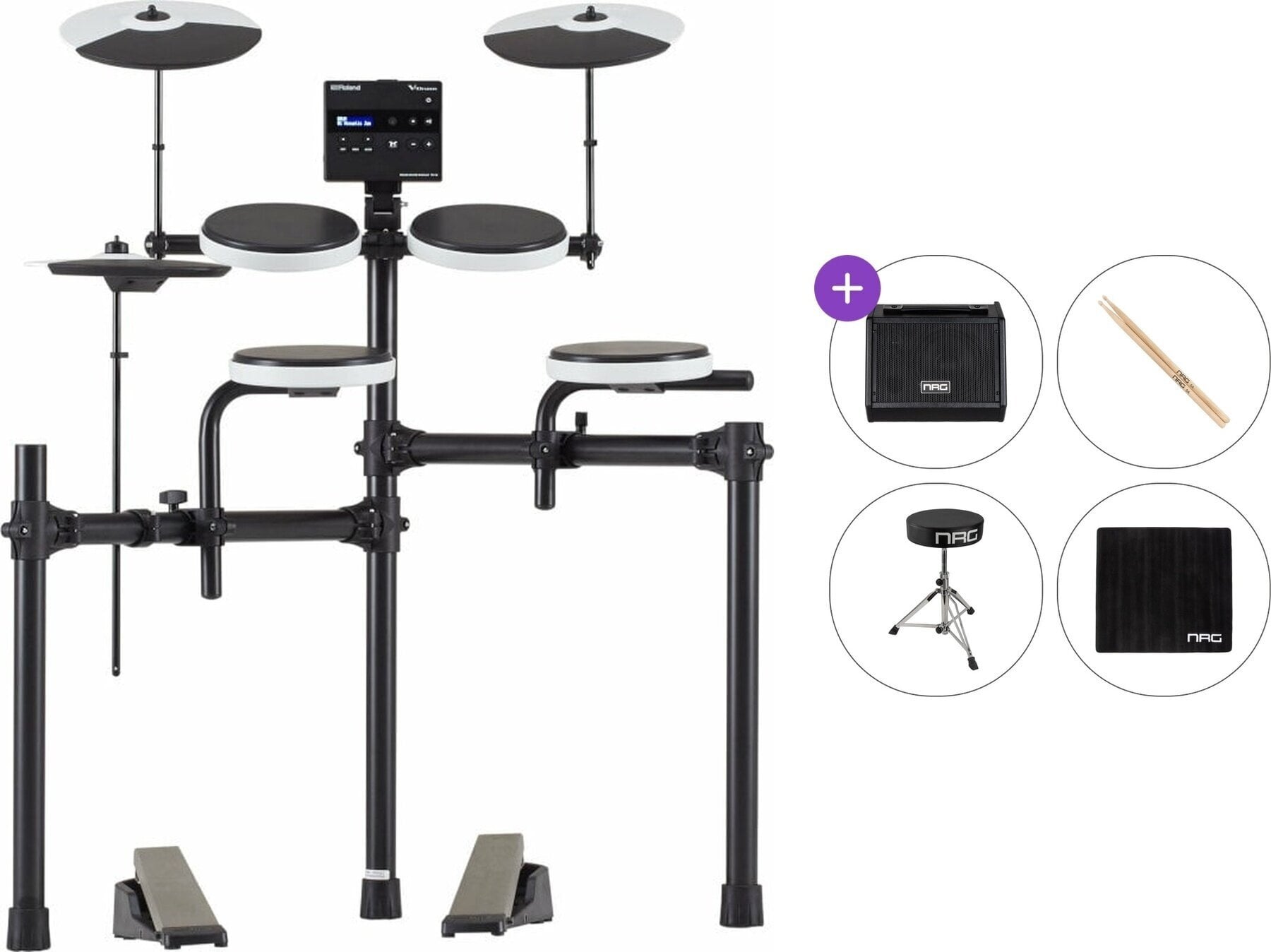 Elektronická bicí sada Roland TD-02K Premium SET White Elektronická bicí sada