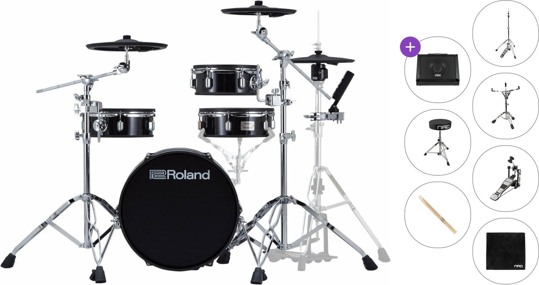 Elektronická bicia sada Roland VAD-103 Premium SET Black Elektronická bicia sada