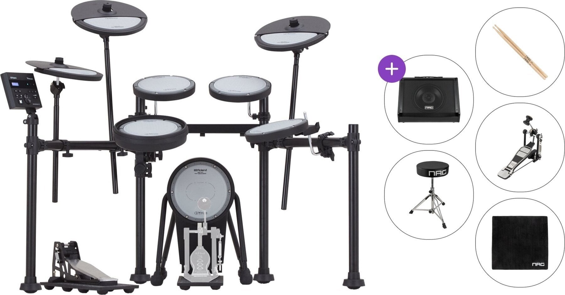Electronic Drumkit Roland VQD106 Premium SET Black Electronic Drumkit